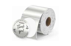 MUNBYN ΘΕΡΜΙΚΕΣ ΕΤΙΚΕΤΕΣ ΣΤΡΟΓΓΥΛΕΣ Φ 50,8mm 500ετικ. SILVER